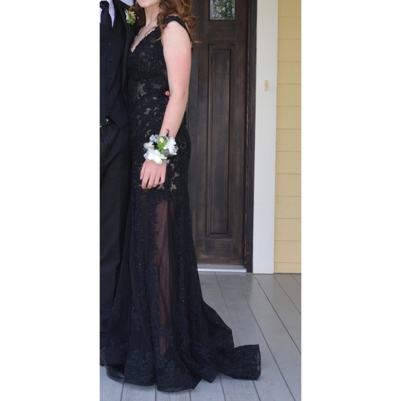 Black Sherri Hill Prom Dress - Picture 2 of 5
